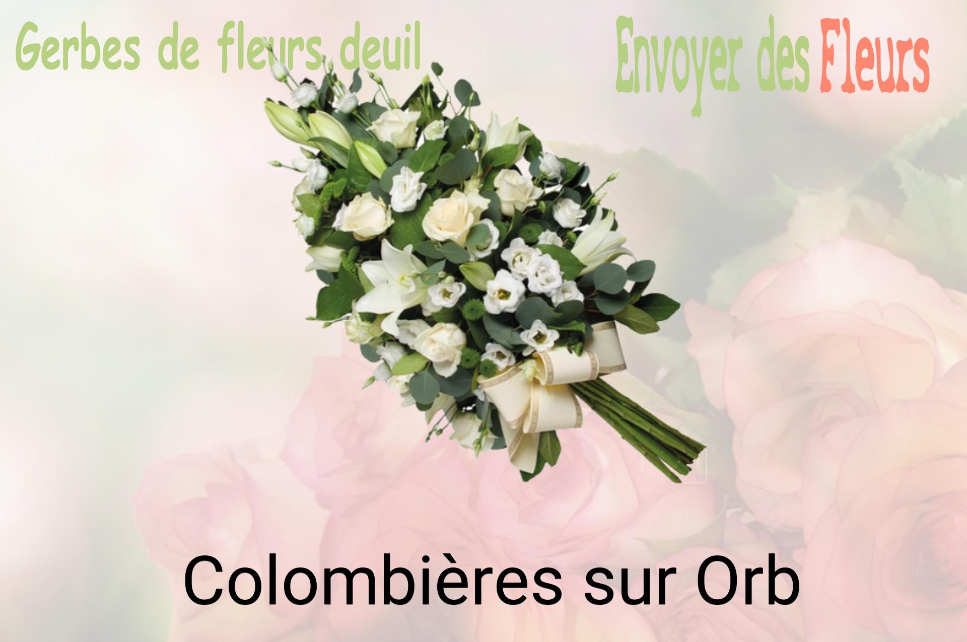 Gerbe de fleurs de deuil livrée à Colombières-sur-Orb